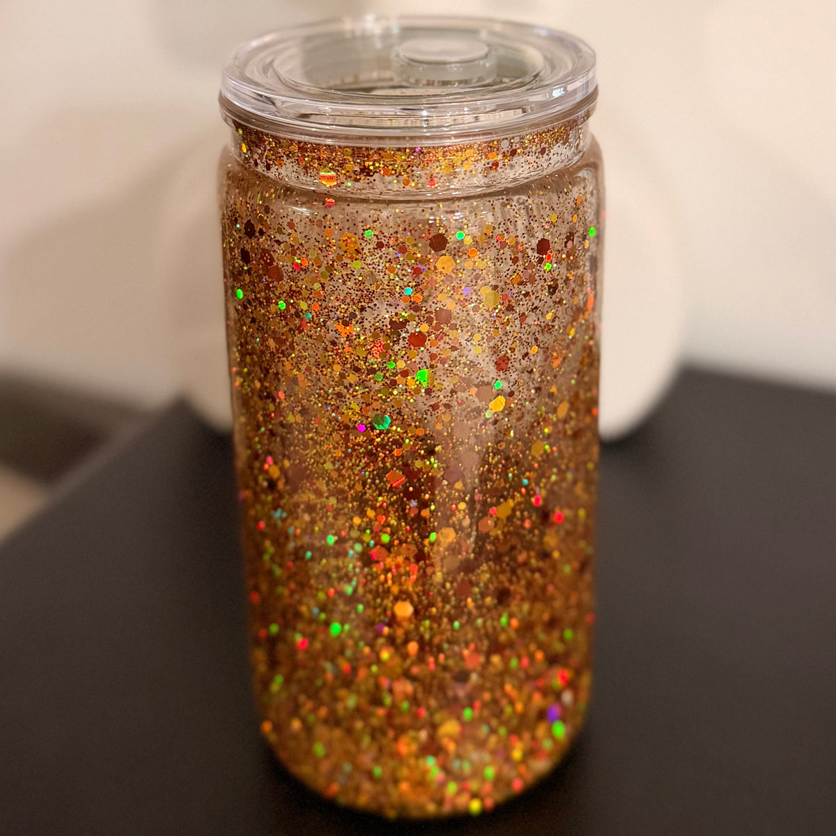 16oz Glitter Snowglobe Tumbler