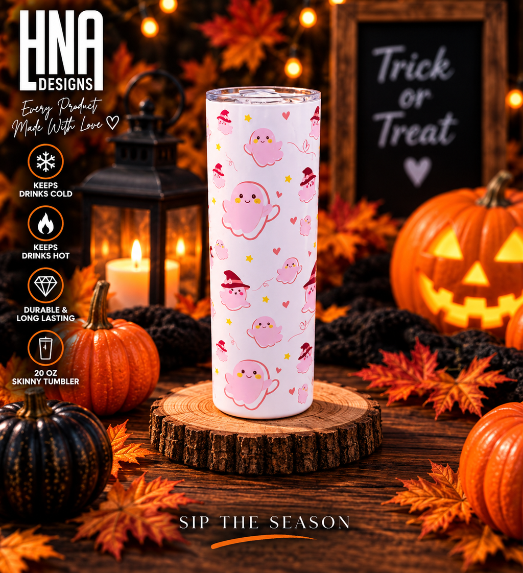 20oz Skinny Tumbler Halloween Design 4