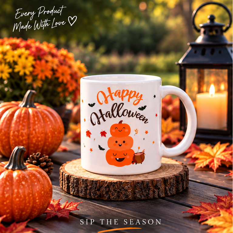 11oz White Ceramic Mug Halloween