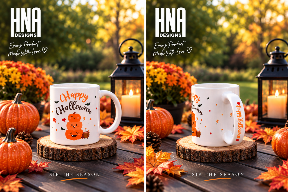 11oz White Ceramic Mug Halloween