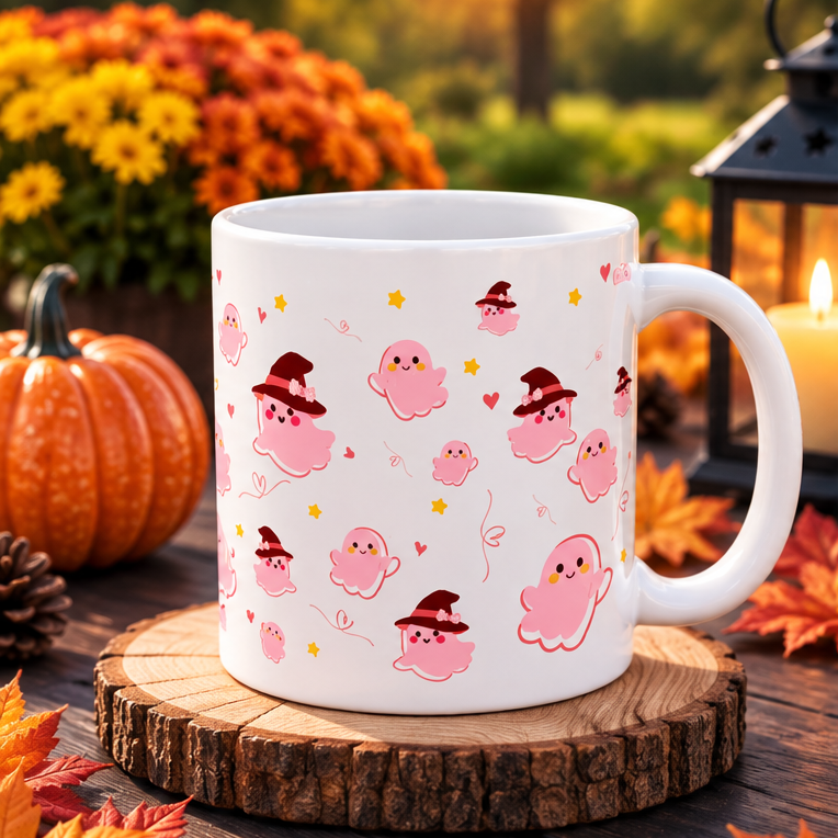 11oz White Ceramic Mug Halloween
