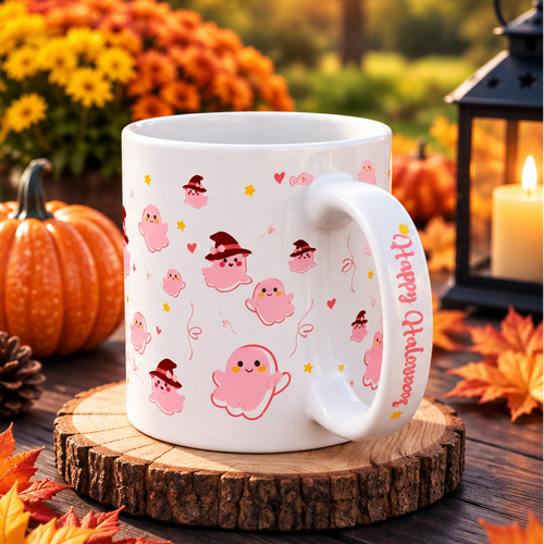11oz White Ceramic Mug Halloween