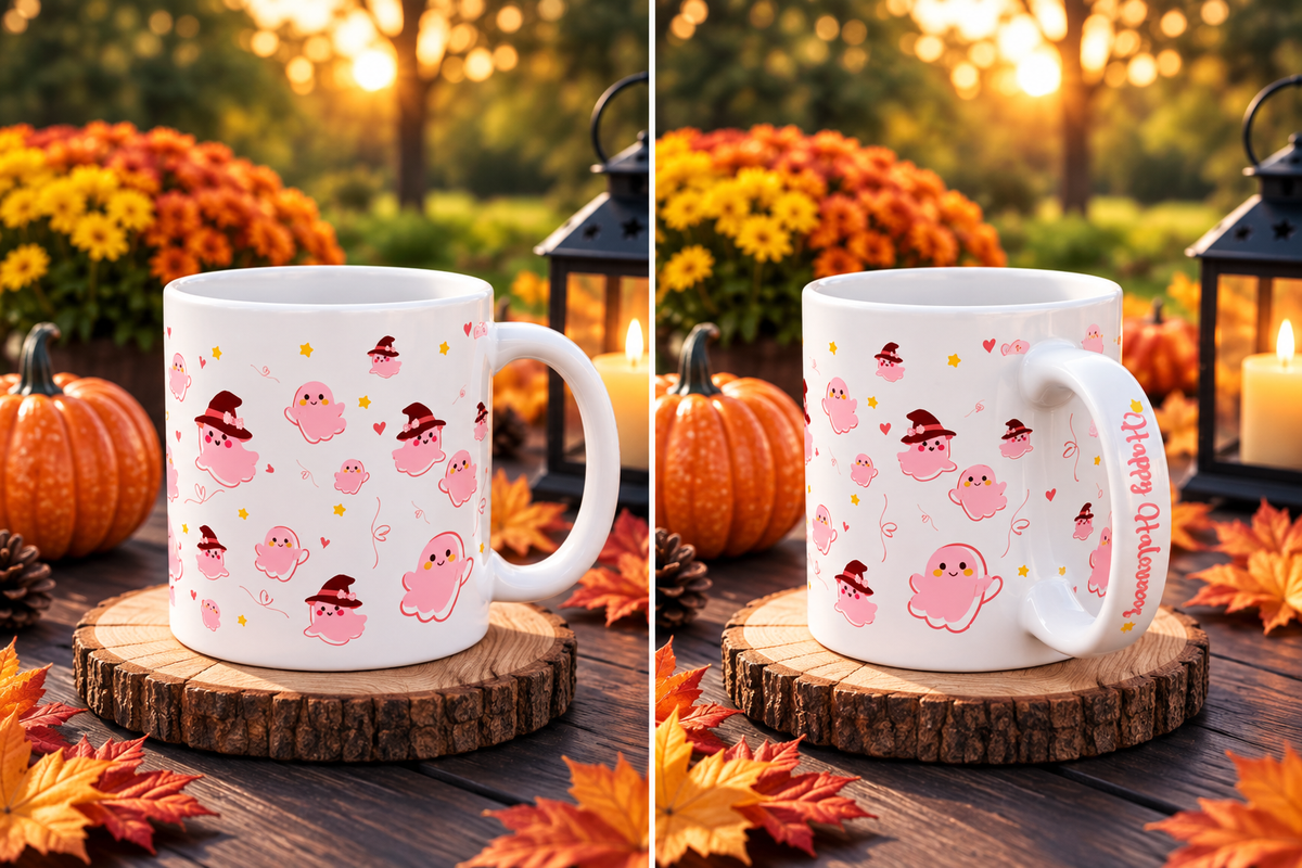11oz White Ceramic Mug Halloween