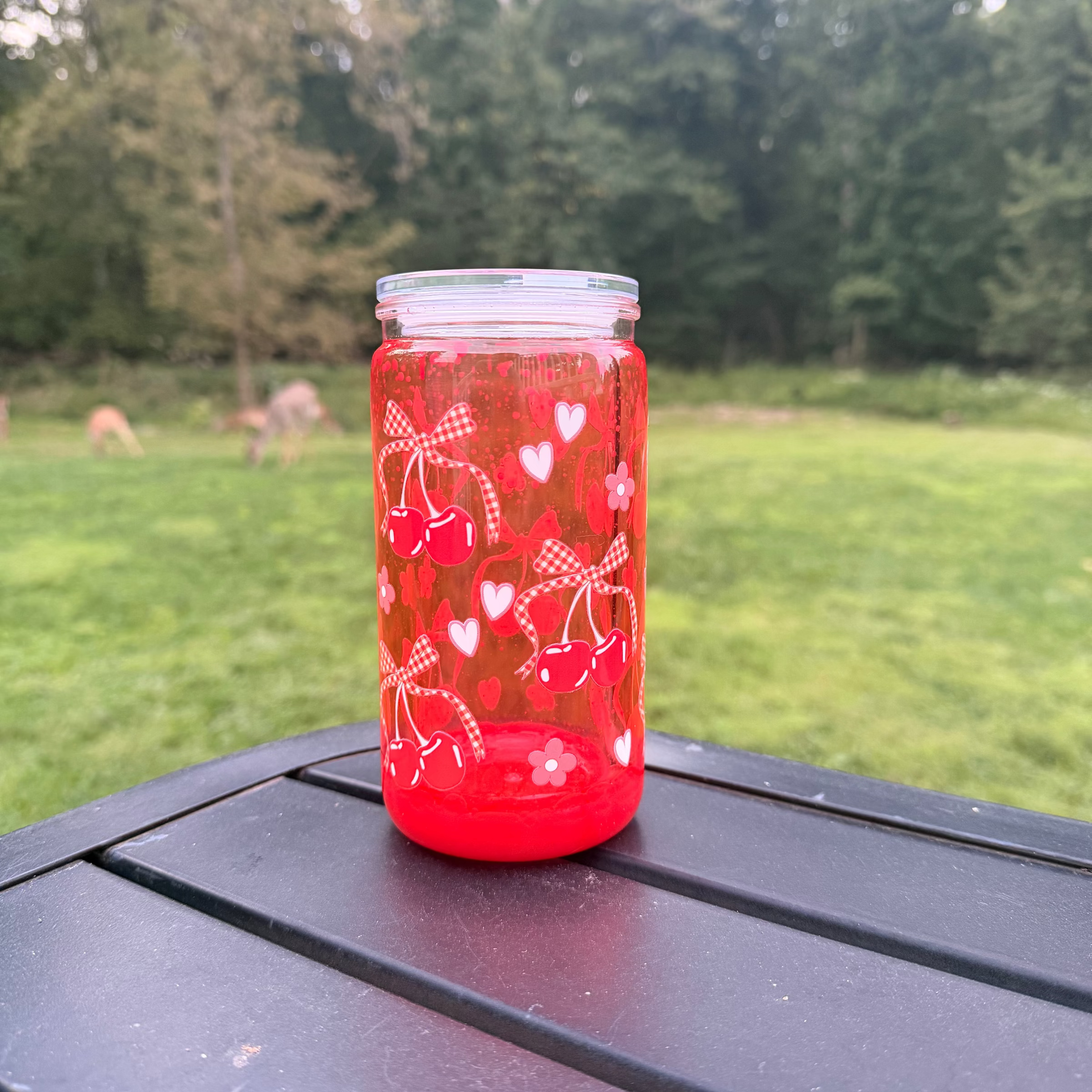 16oz Red Lava Design