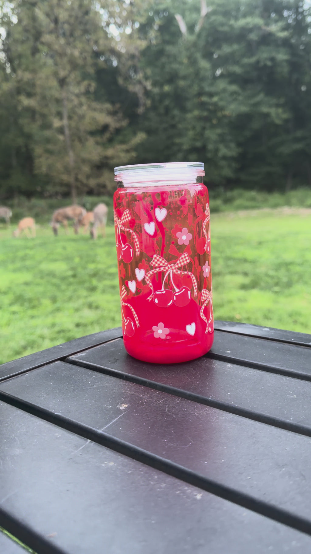 16oz Red Lava Design